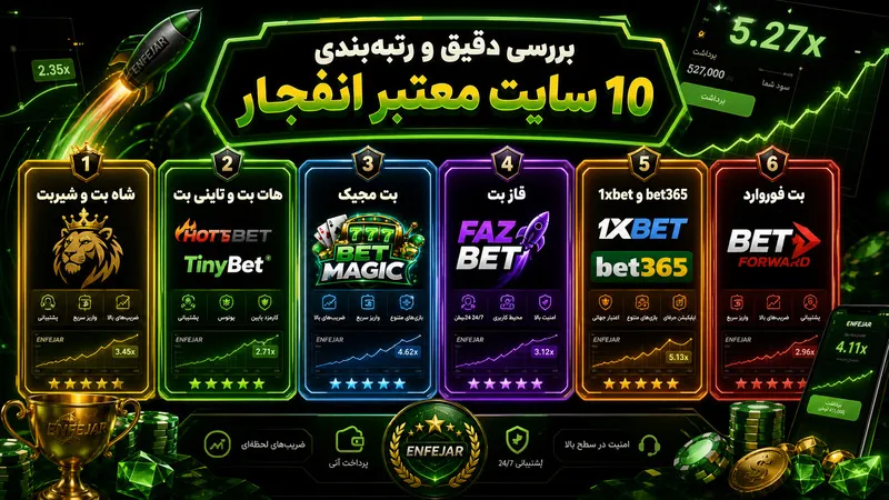 بررسی دقیق و رتبهبندی 10 سایت معتبر انفجار