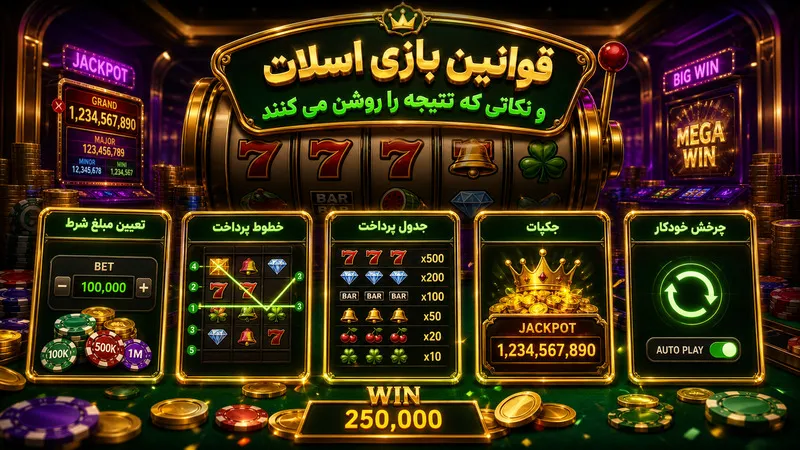 قوانین بازی اسلات و نکاتی که نتیجه را روشن می کنند